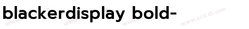 blackerdisplay bold字体转换